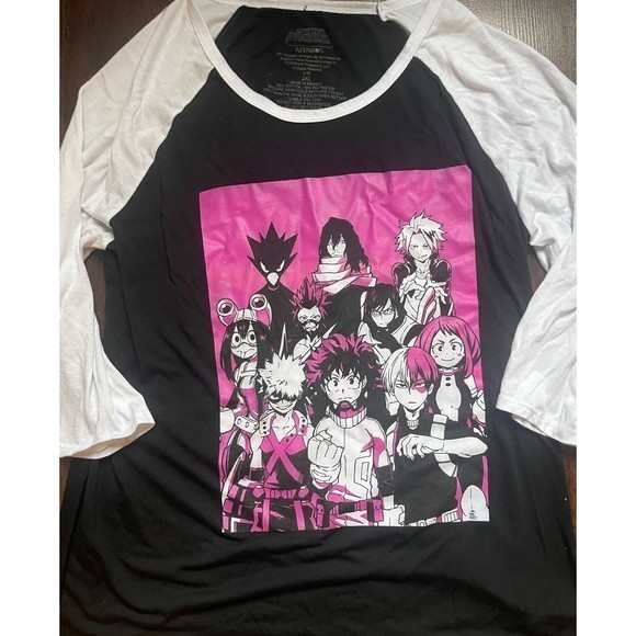My Hero Academia Pink Group Portrait Womens Sz 2XL - Picture 3 of 7